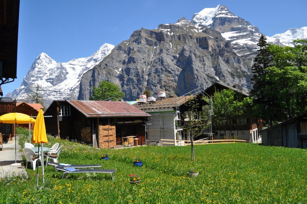Chalet Bim Chilchli Mürren Buitenkant foto